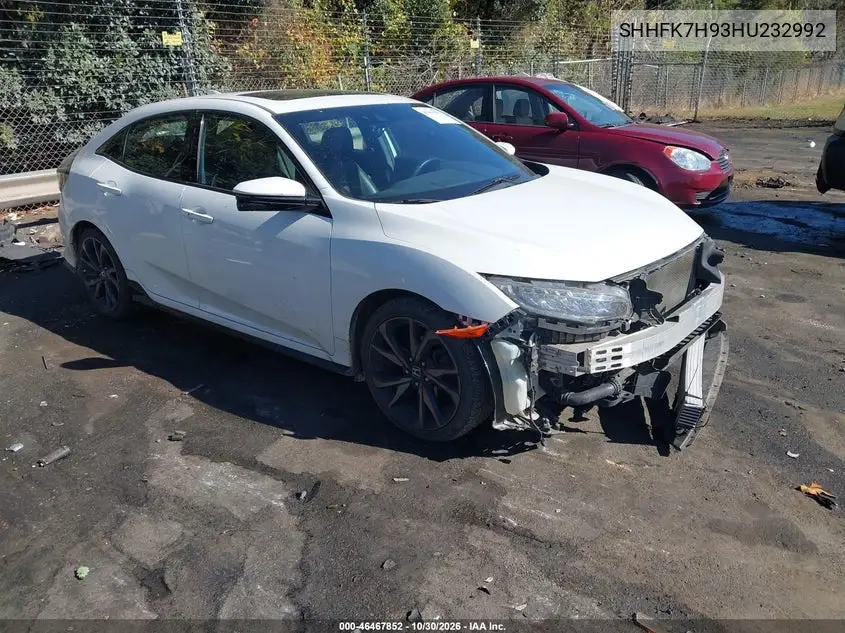 HONDA CIVIC 2017, VIN SHHFK7H93HU232992