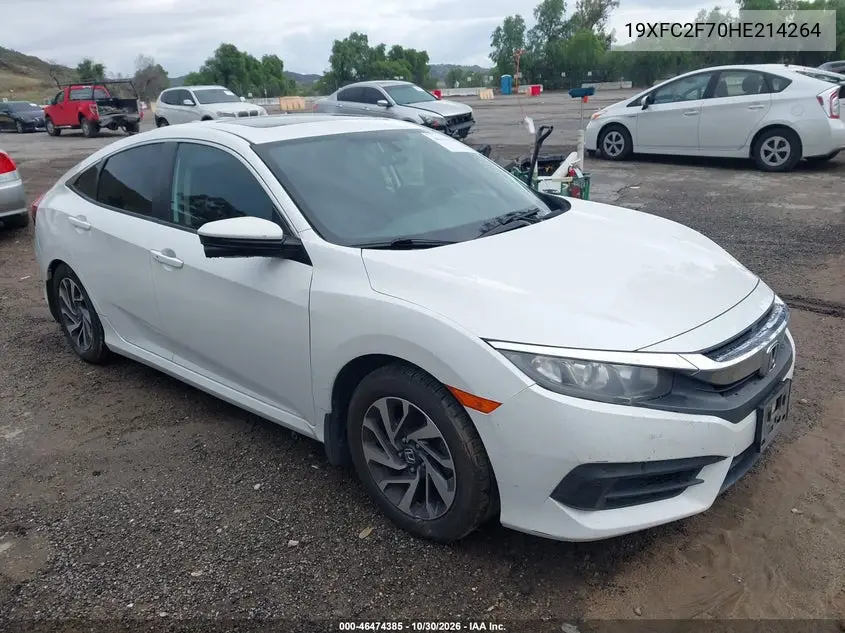 HONDA CIVIC 2017, VIN 19XFC2F70HE214264