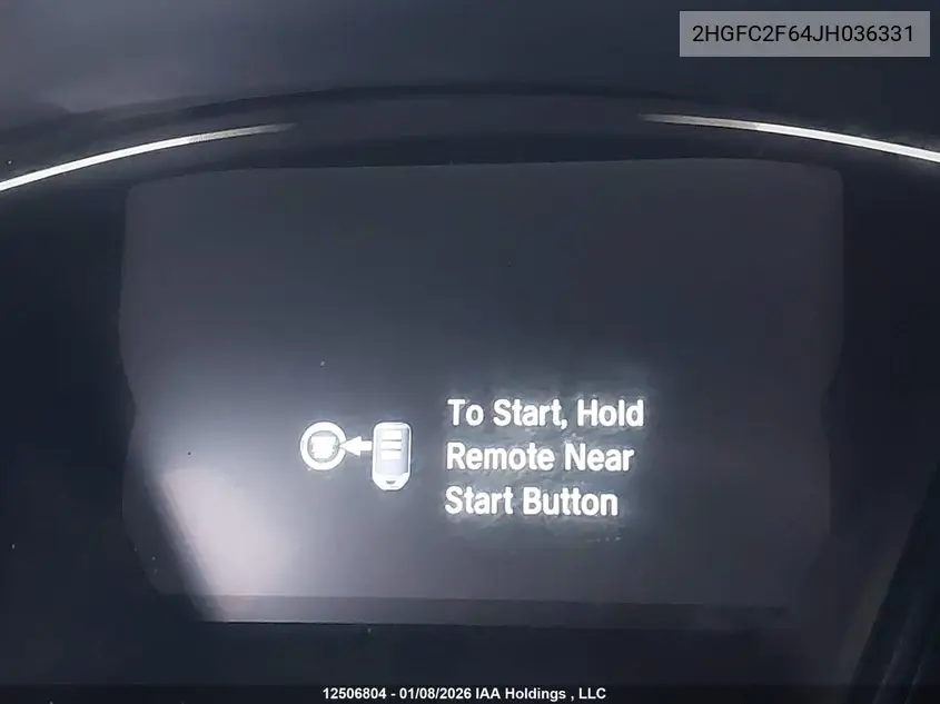 2018 HONDA CIVIC VIN 2HGFC2F64JH036331 — фото 14