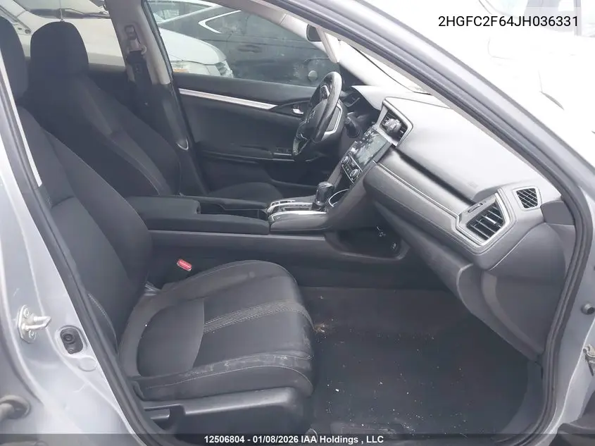 2018 HONDA CIVIC VIN 2HGFC2F64JH036331 — фото 5