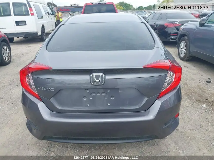 2018 HONDA CIVIC VIN 2HGFC2F80JH011833 — фото 15