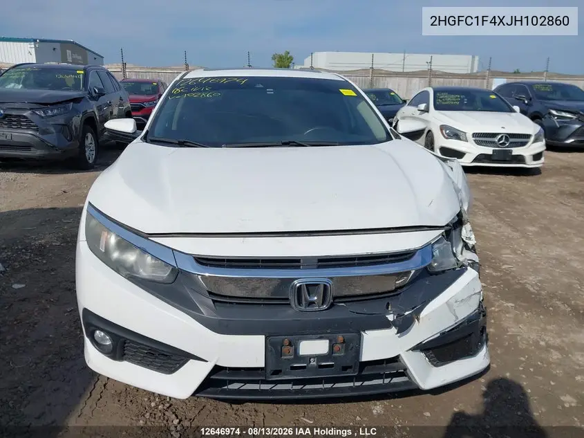 2018 HONDA CIVIC VIN 2HGFC1F4XJH102860 — фото 11