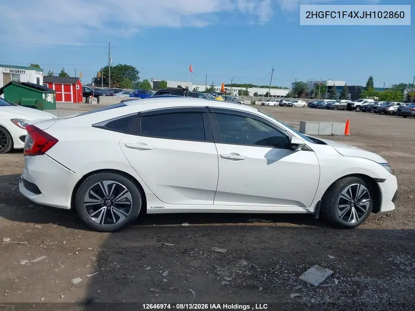 2018 HONDA CIVIC VIN 2HGFC1F4XJH102860 — фото 12