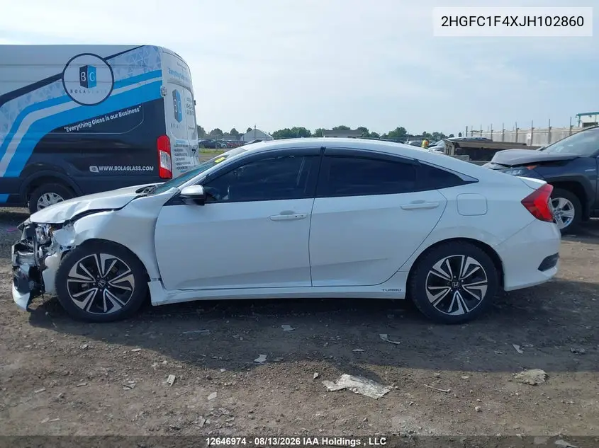2018 HONDA CIVIC VIN 2HGFC1F4XJH102860 — фото 13