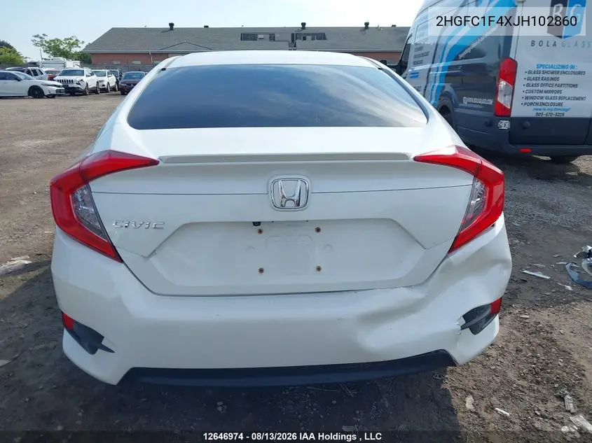2018 HONDA CIVIC VIN 2HGFC1F4XJH102860 — фото 15