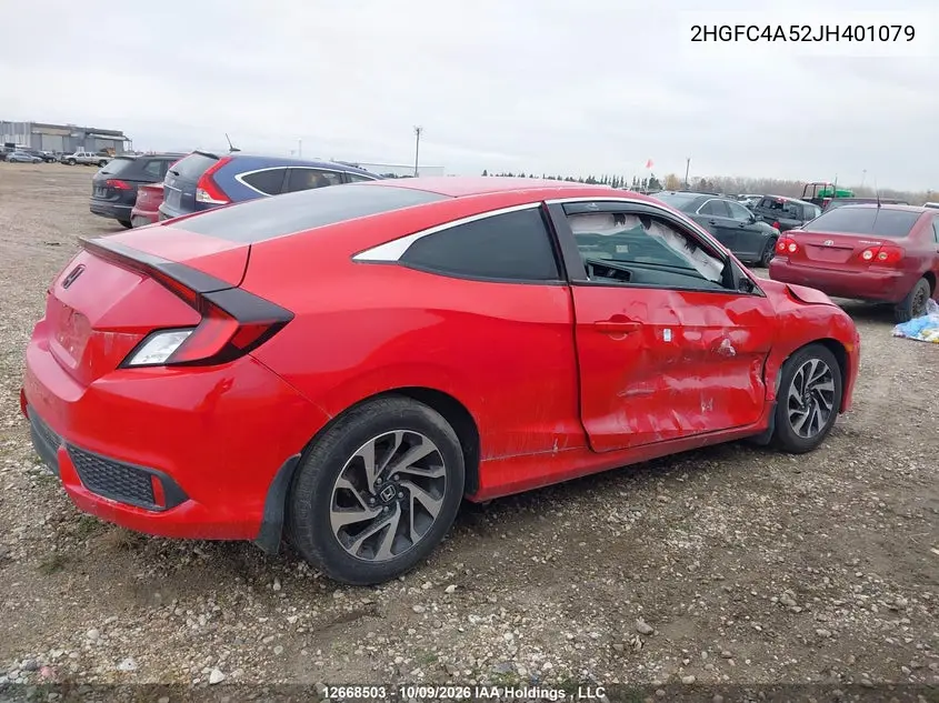 2018 HONDA CIVIC VIN 2HGFC4A52JH401079 — фото 14