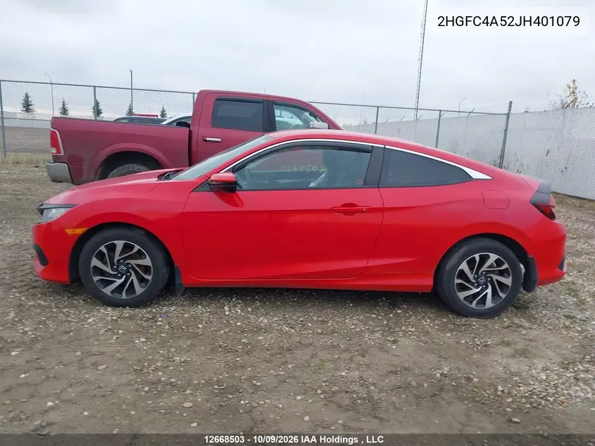 2018 HONDA CIVIC VIN 2HGFC4A52JH401079 — фото 15