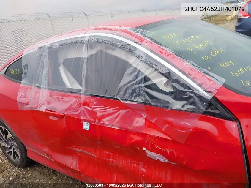 2018 HONDA CIVIC VIN 2HGFC4A52JH401079 — фото 20