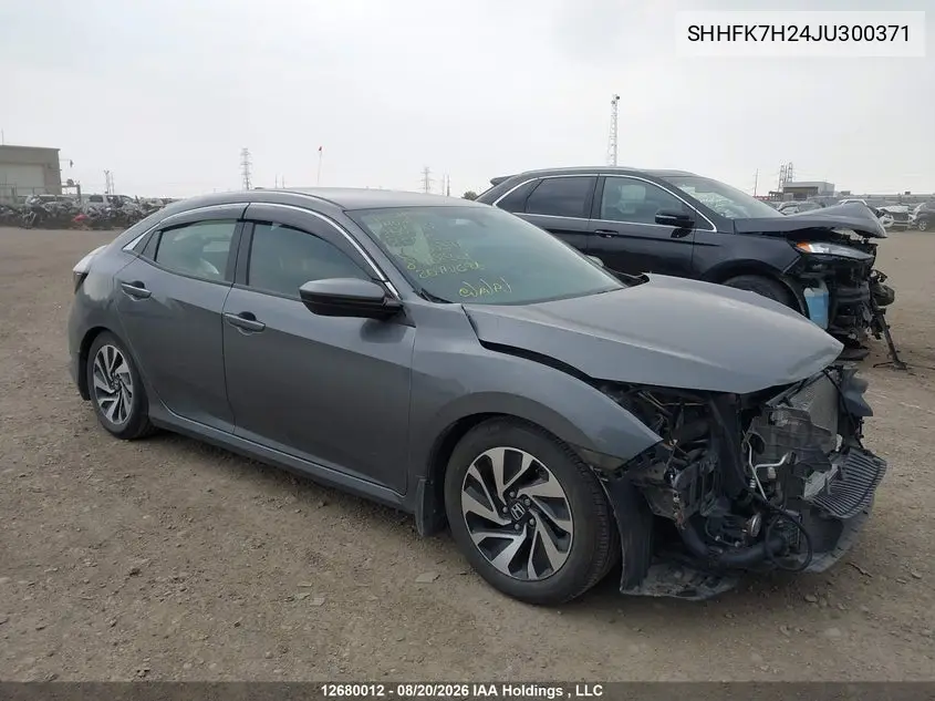 HONDA CIVIC 2018, VIN SHHFK7H24JU300371