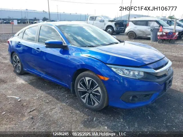 HONDA CIVIC 2018, VIN 2HGFC1F4XJH106777