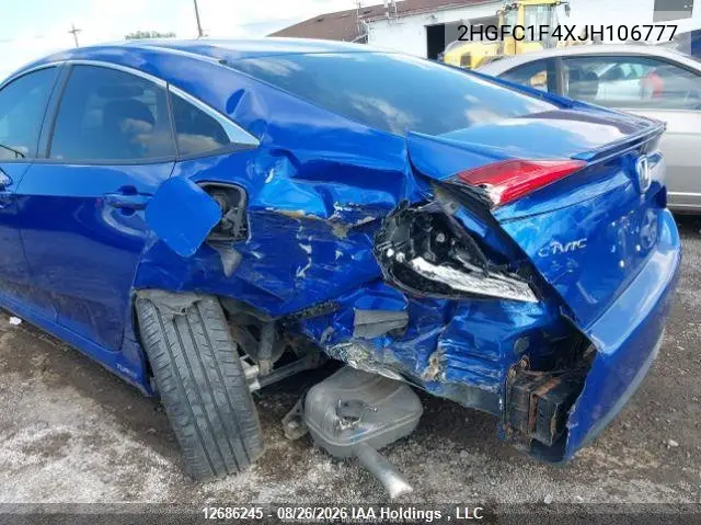 2018 HONDA CIVIC VIN 2HGFC1F4XJH106777 — фото 18