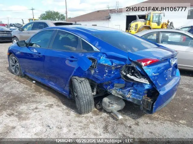 2018 HONDA CIVIC VIN 2HGFC1F4XJH106777 — фото 4
