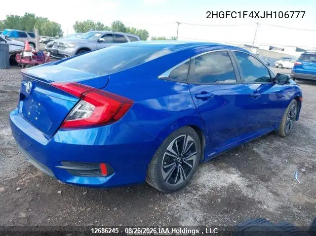 2018 HONDA CIVIC VIN 2HGFC1F4XJH106777 — фото 5