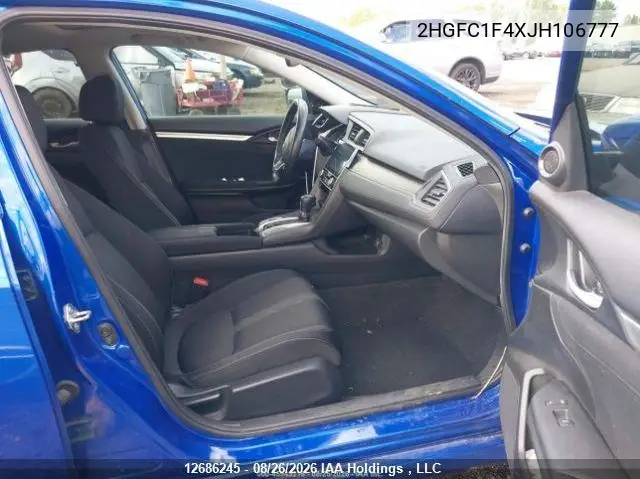 2018 HONDA CIVIC VIN 2HGFC1F4XJH106777 — фото 6
