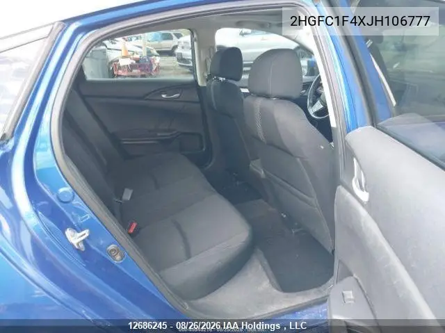 2018 HONDA CIVIC VIN 2HGFC1F4XJH106777 — фото 9