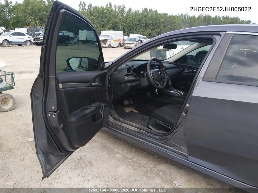 2018 HONDA CIVIC VIN 2HGFC2F52JH005022 — фото 20
