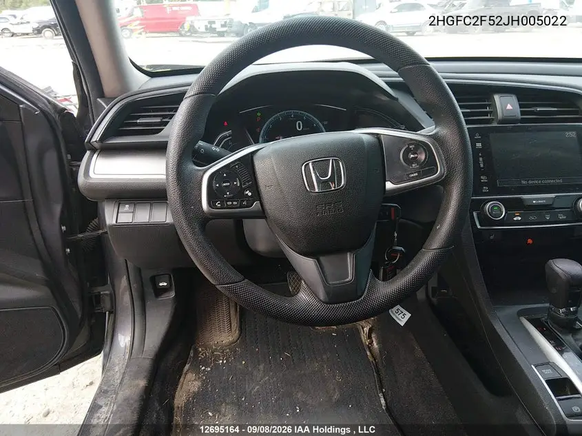 2018 HONDA CIVIC VIN 2HGFC2F52JH005022 — фото 21
