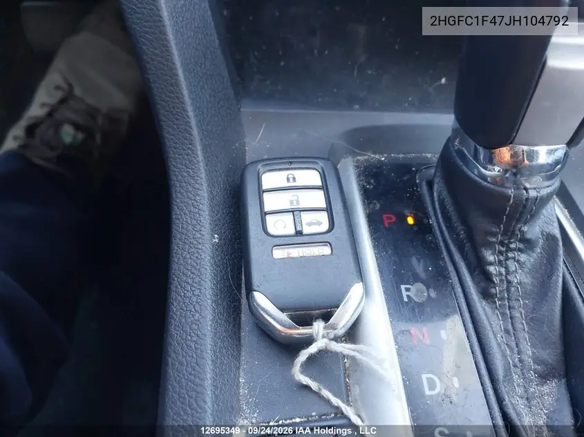 2018 HONDA CIVIC VIN 2HGFC1F47JH104792 — фото 11