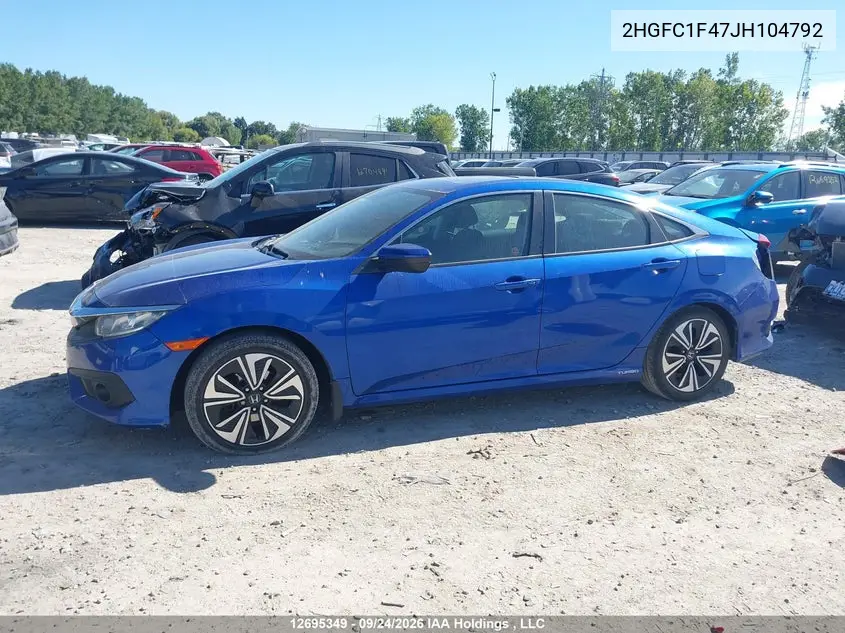 2018 HONDA CIVIC VIN 2HGFC1F47JH104792 — фото 15