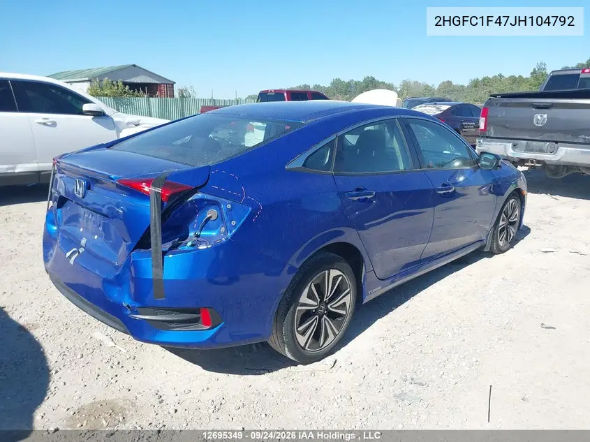 2018 HONDA CIVIC VIN 2HGFC1F47JH104792 — фото 4