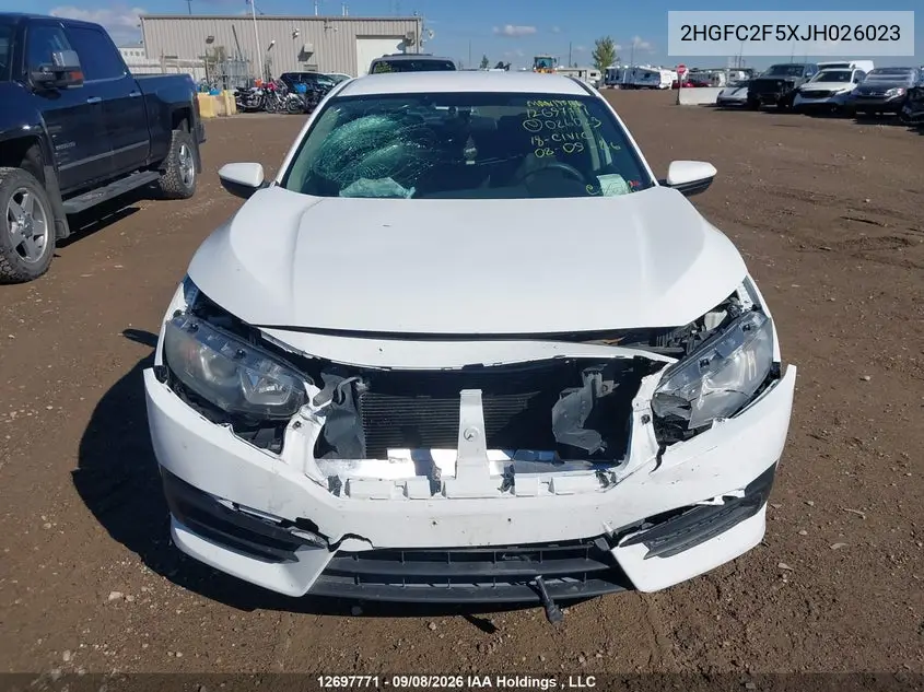 2018 HONDA CIVIC VIN 2HGFC2F5XJH026023 — фото 11