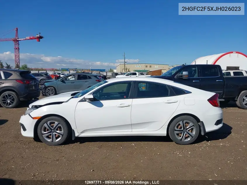 2018 HONDA CIVIC VIN 2HGFC2F5XJH026023 — фото 13