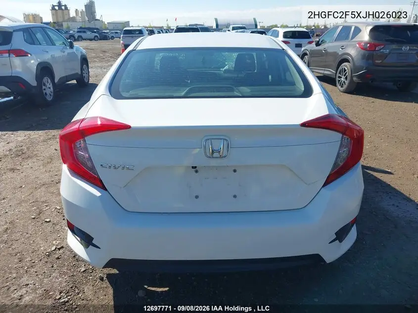 2018 HONDA CIVIC VIN 2HGFC2F5XJH026023 — фото 15