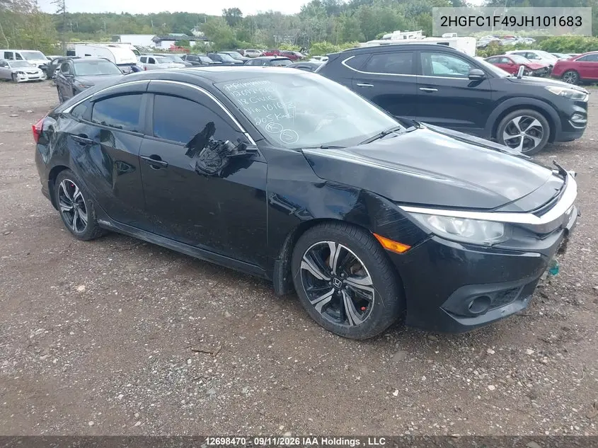 HONDA CIVIC 2018, VIN 2HGFC1F49JH101683