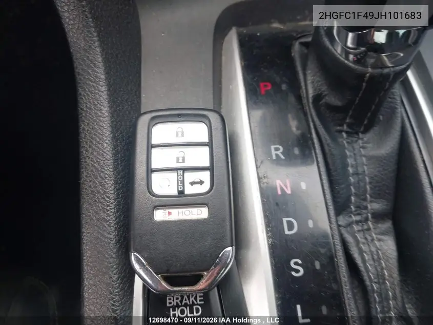 2018 HONDA CIVIC VIN 2HGFC1F49JH101683 — фото 10