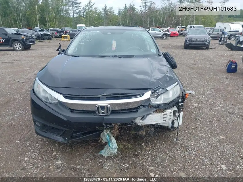 2018 HONDA CIVIC VIN 2HGFC1F49JH101683 — фото 11