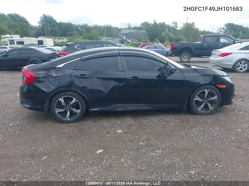 2018 HONDA CIVIC VIN 2HGFC1F49JH101683 — фото 12