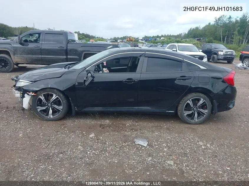 2018 HONDA CIVIC VIN 2HGFC1F49JH101683 — фото 13