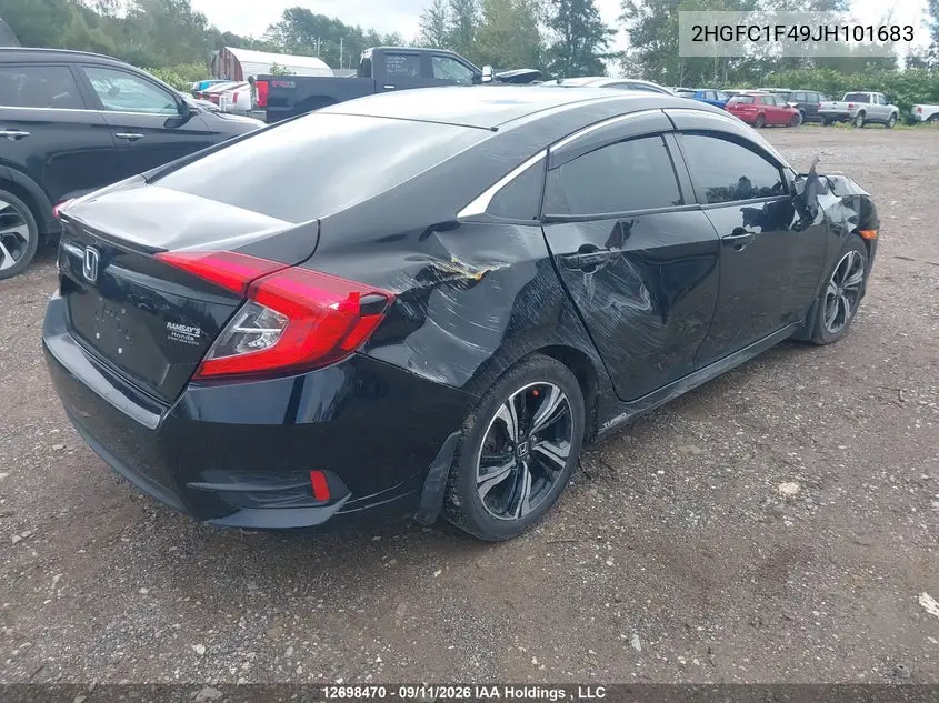 2018 HONDA CIVIC VIN 2HGFC1F49JH101683 — фото 4