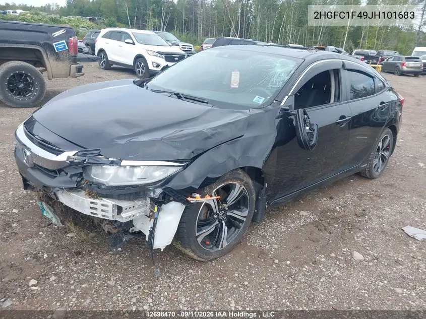 2018 HONDA CIVIC VIN 2HGFC1F49JH101683 — фото 6