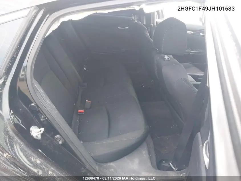 2018 HONDA CIVIC VIN 2HGFC1F49JH101683 — фото 8