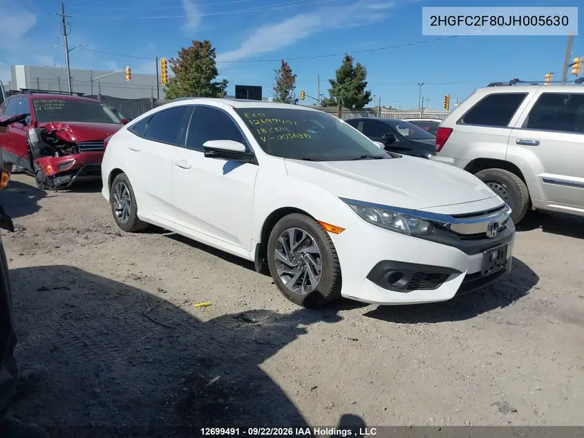 HONDA CIVIC 2018, VIN 2HGFC2F80JH005630