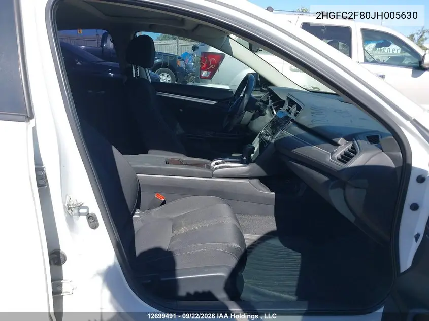 2018 HONDA CIVIC VIN 2HGFC2F80JH005630 — фото 5