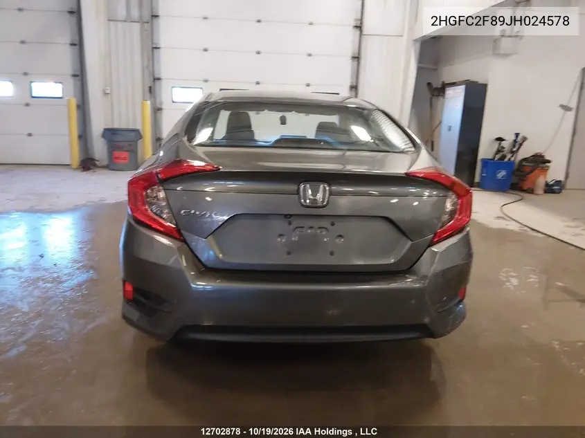 2018 HONDA CIVIC VIN 2HGFC2F89JH024578 — фото 17