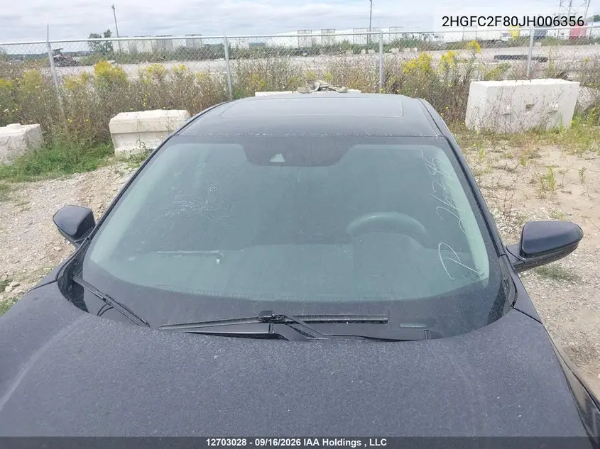 2018 HONDA CIVIC VIN 2HGFC2F80JH006356 — фото 18