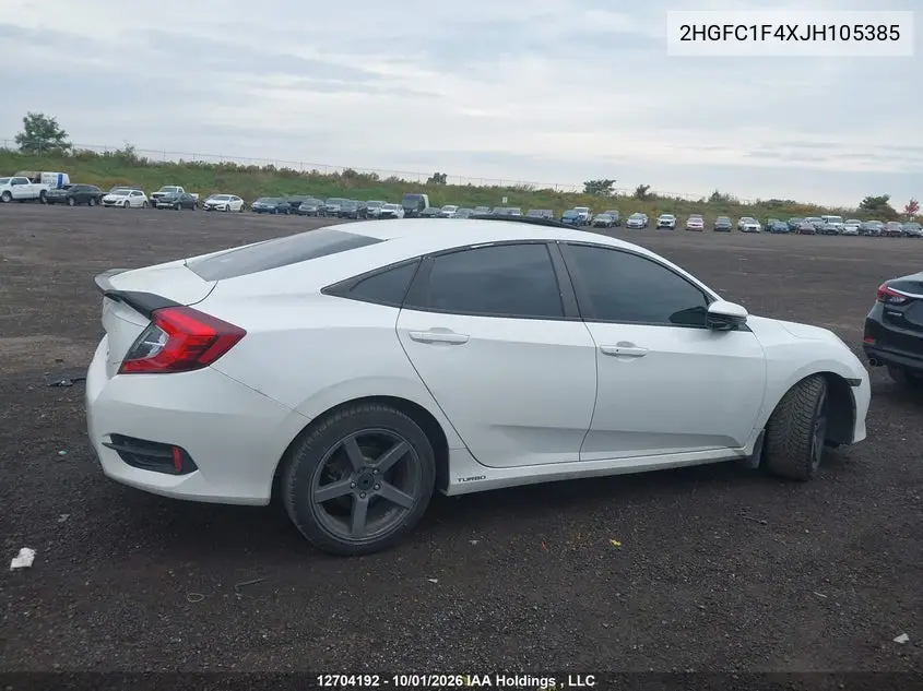 2018 HONDA CIVIC VIN 2HGFC1F4XJH105385 — фото 13