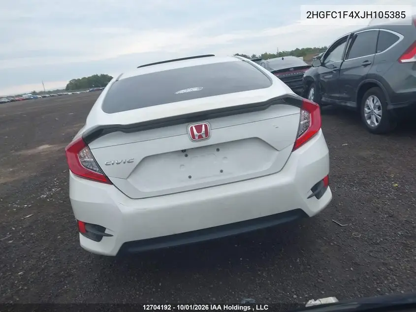 2018 HONDA CIVIC VIN 2HGFC1F4XJH105385 — фото 16