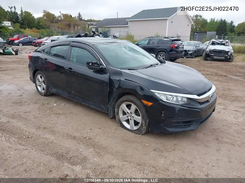 HONDA CIVIC 2018, VIN 2HGFC2E25JH022470