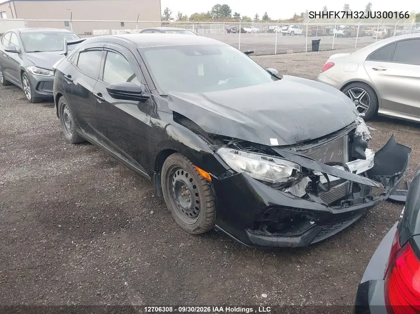 HONDA CIVIC 2018, VIN SHHFK7H32JU300166