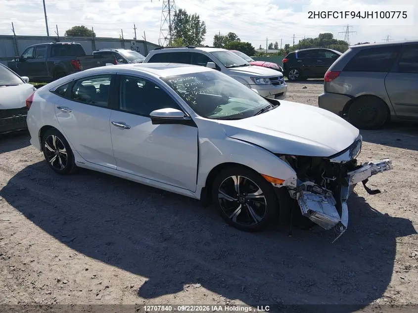 HONDA CIVIC 2018, VIN 2HGFC1F94JH100775