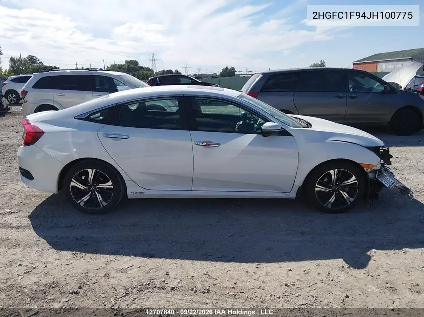 2018 HONDA CIVIC VIN 2HGFC1F94JH100775 — фото 13