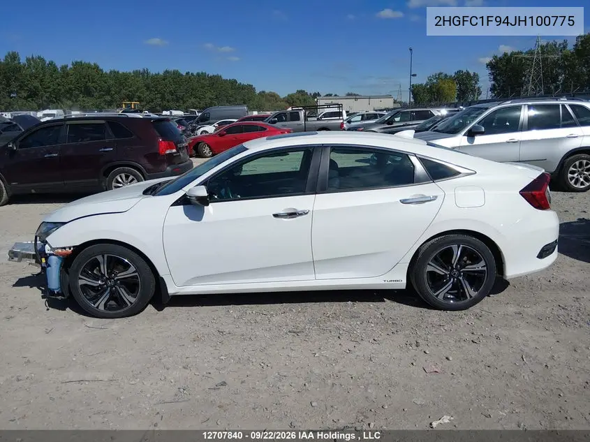 2018 HONDA CIVIC VIN 2HGFC1F94JH100775 — фото 14