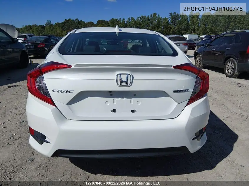 2018 HONDA CIVIC VIN 2HGFC1F94JH100775 — фото 16