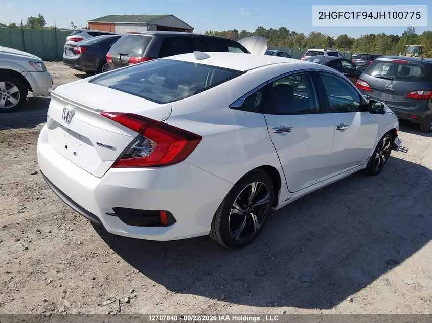 2018 HONDA CIVIC VIN 2HGFC1F94JH100775 — фото 4