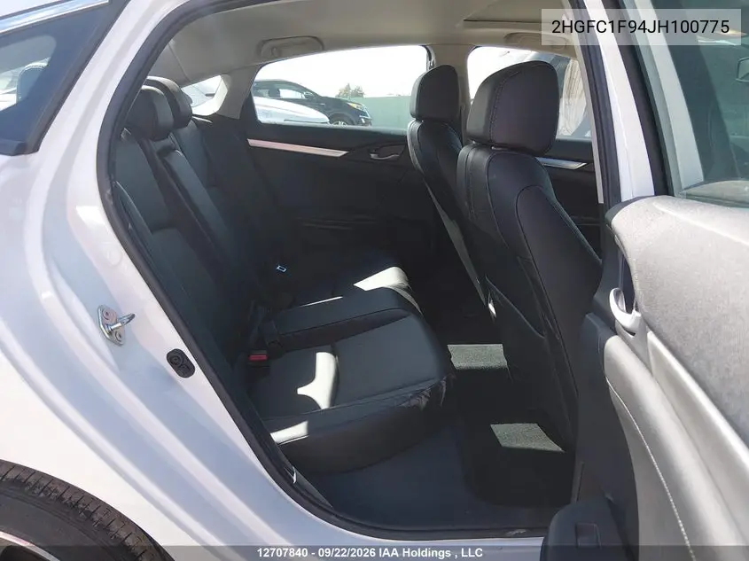 2018 HONDA CIVIC VIN 2HGFC1F94JH100775 — фото 8