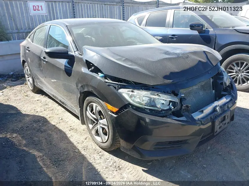 HONDA CIVIC 2018, VIN 2HGFC2F52JH011323